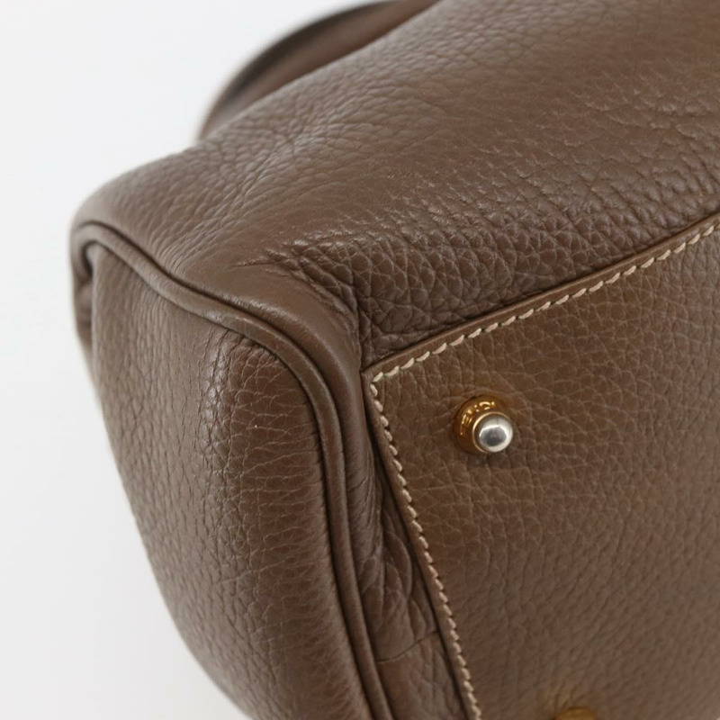 【日本直送】FENDI 手提包 皮革 棕色 金色 Auth kk558-15