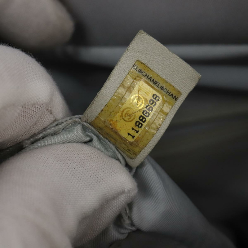 【日本直送】香奈兒巴黎比亞里茨托特包，塗層帆布，銀色雙C標誌，正品 gh895-11