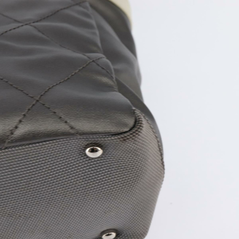 【日本直送】香奈兒巴黎比亞里茨托特包，塗層帆布，銀色雙C標誌，正品 gh895-13