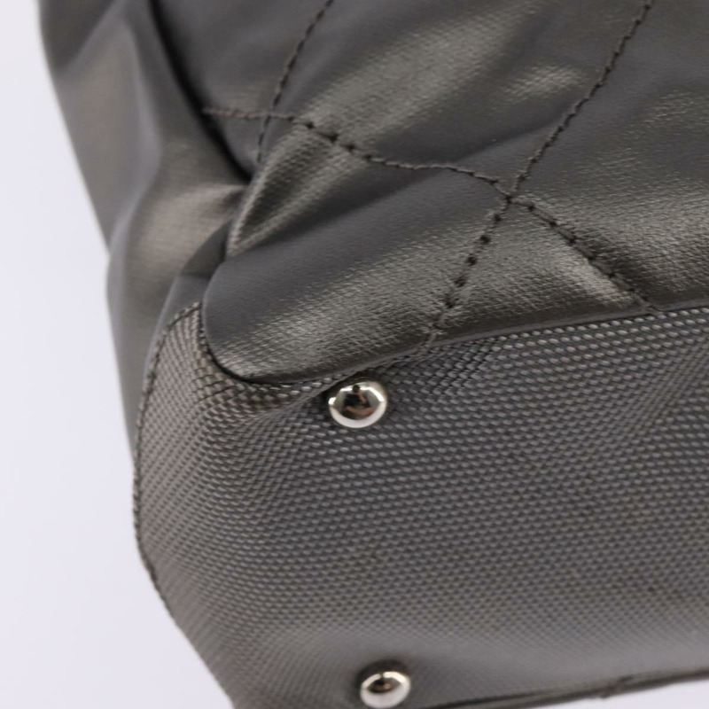 【日本直送】香奈兒巴黎比亞里茨托特包，塗層帆布，銀色雙C標誌，正品 gh895-14