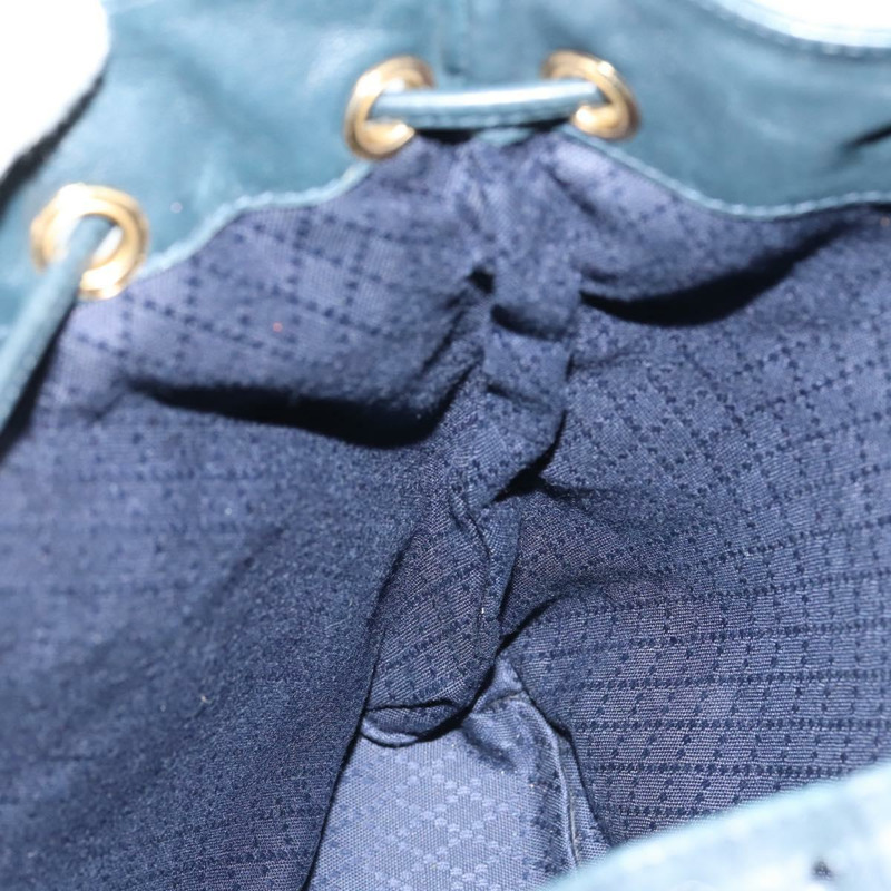 【日本直送】GUCCI 竹節雙肩包 皮革 海軍藍 金色 003 2058 0016 Auth kk564-22