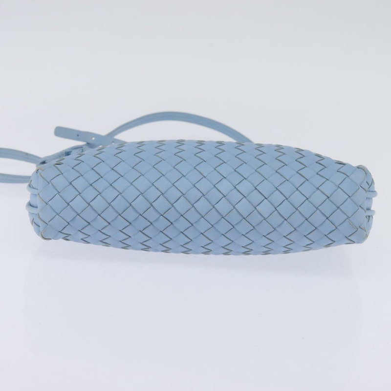 【日本直送】BOTTEGA VENETA INTRECCIATO 皮革肩背包 淺藍色 正品 gh923-4