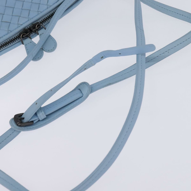 【日本直送】BOTTEGA VENETA INTRECCIATO 皮革肩背包 淺藍色 正品 gh923-6