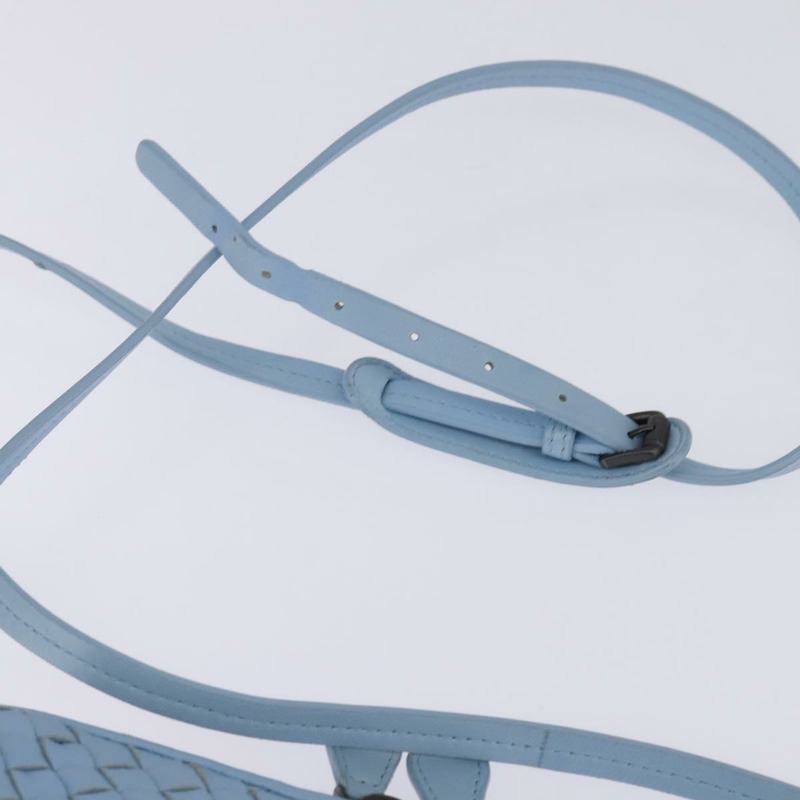 【日本直送】BOTTEGA VENETA INTRECCIATO 皮革肩背包 淺藍色 正品 gh923-7