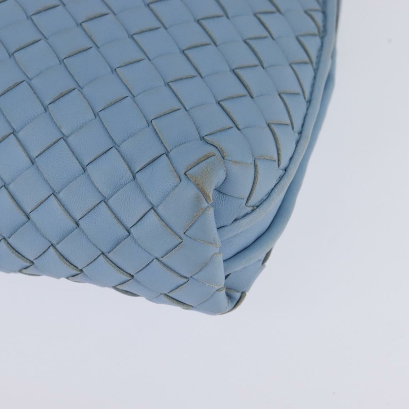 【日本直送】BOTTEGA VENETA INTRECCIATO 皮革肩背包 淺藍色 正品 gh923-8