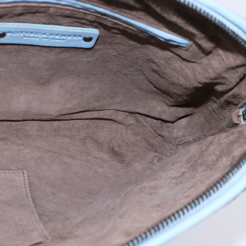 【日本直送】BOTTEGA VENETA INTRECCIATO 皮革肩背包 淺藍色 正品 gh923-17