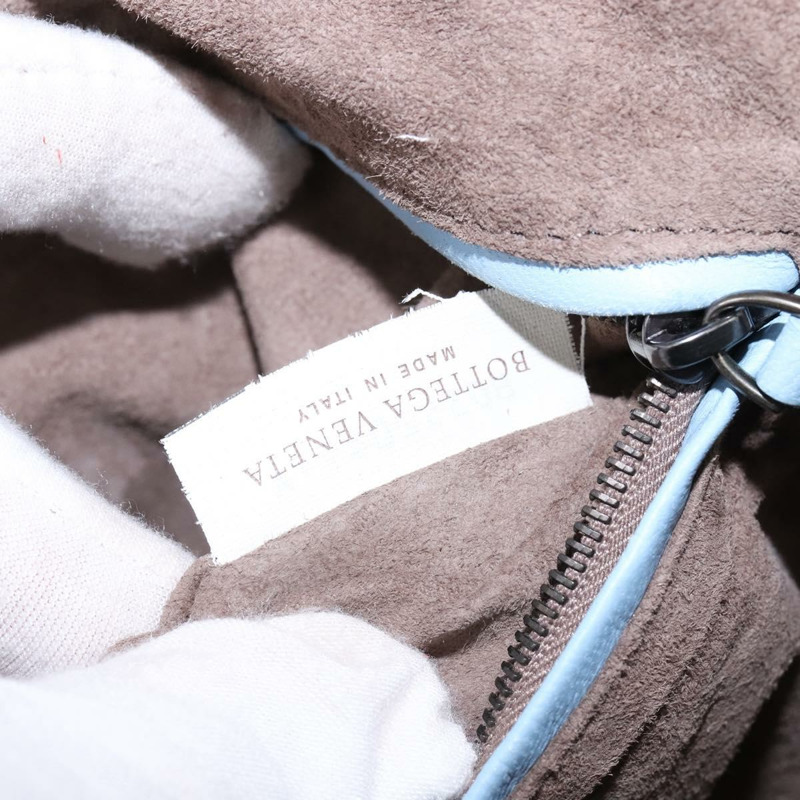 【日本直送】BOTTEGA VENETA INTRECCIATO 皮革肩背包 淺藍色 正品 gh923-19