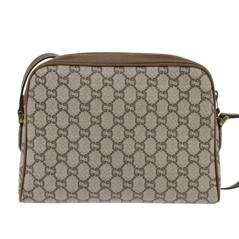 【日本直送】GUCCI GG Plus Supreme Web Sherry Line 單肩包 PVC 米色 金色 正品 gh909-1