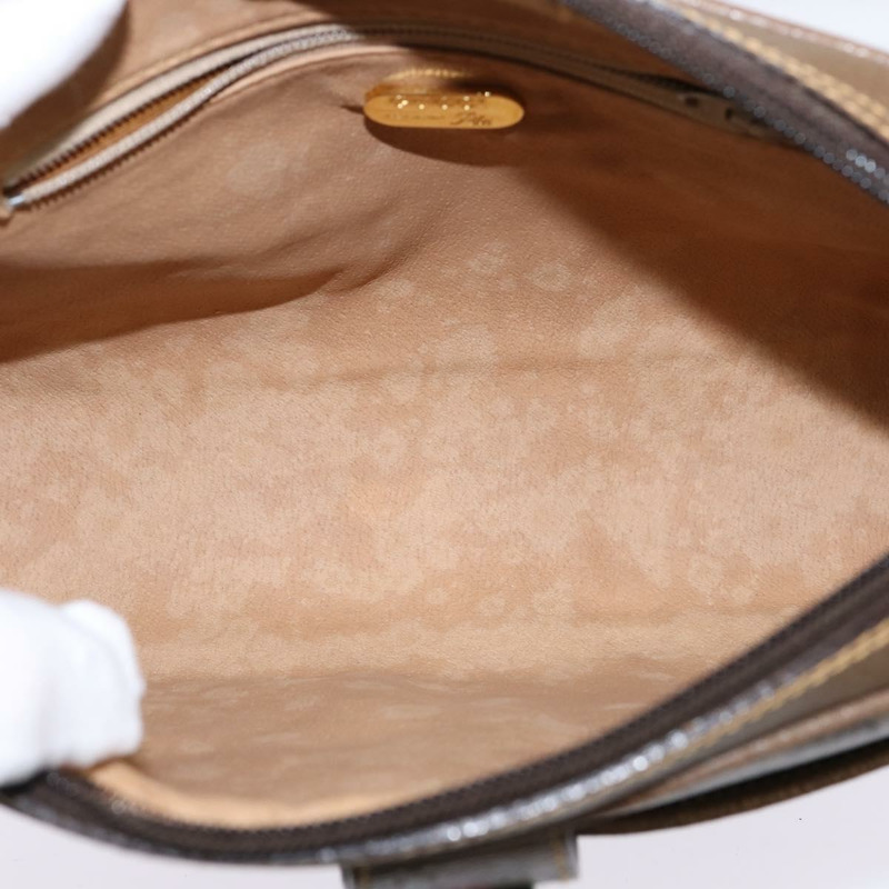 【日本直送】GUCCI GG Plus Supreme Web Sherry Line 單肩包 PVC 米色 金色 正品 gh909-10