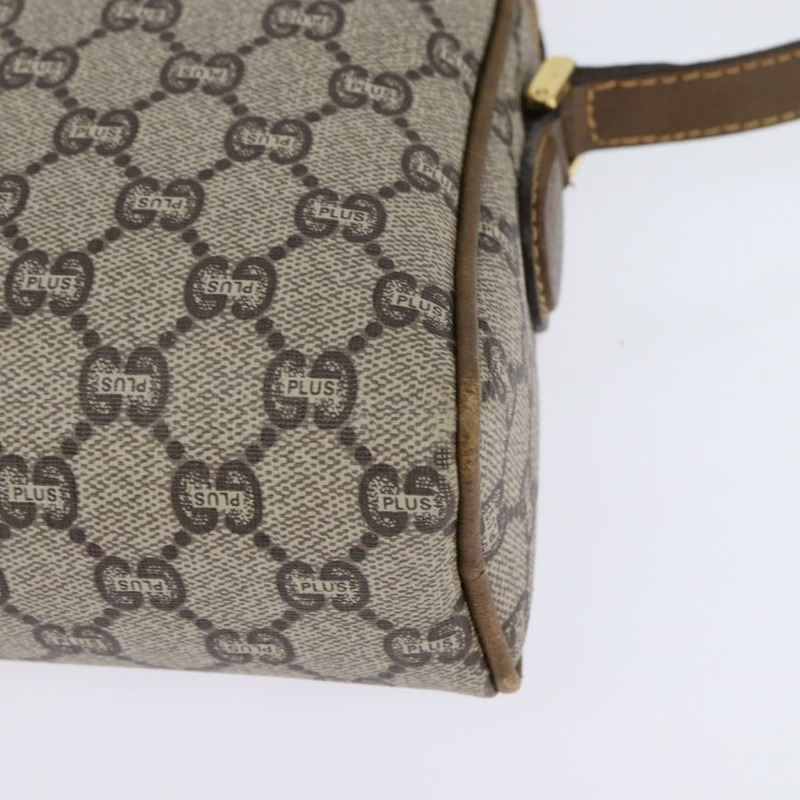 【日本直送】GUCCI GG Plus Supreme Web Sherry Line 單肩包 PVC 米色 金色 正品 gh909-13