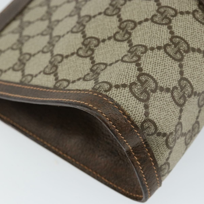 【日本直送】GUCCI GG Supreme Web Sherry Line 手拿包 米色 金色 156 01 033 Auth mr1505-13