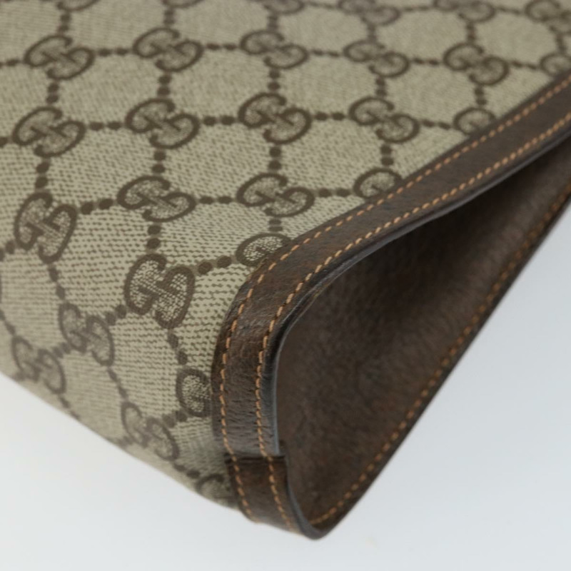 【日本直送】GUCCI GG Supreme Web Sherry Line 手拿包 米色 金色 156 01 033 Auth mr1505-14