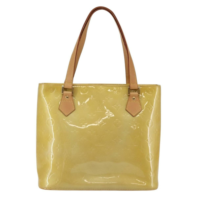 【日本直送】路易威登 Monogram Vernis Houston 手提包 米色 M91004 LV Auth mr1506-1