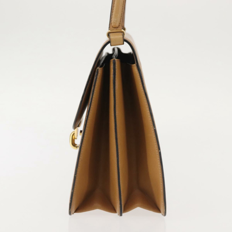 【日本直送】Christian Dior 皮革單背包 米色 金色 正品 BA6375-2