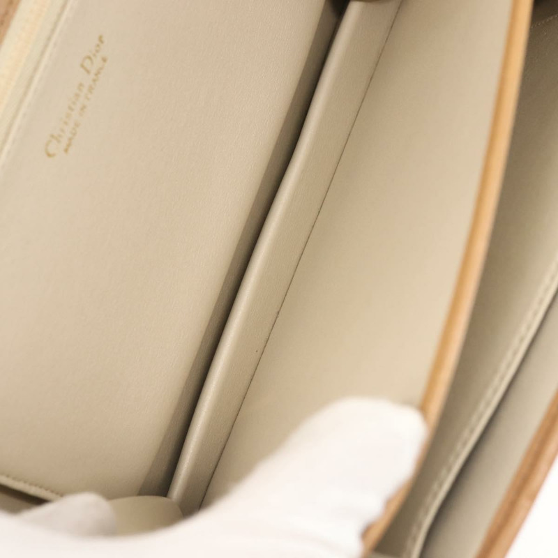 【日本直送】Christian Dior 皮革單背包 米色 金色 正品 BA6375-11