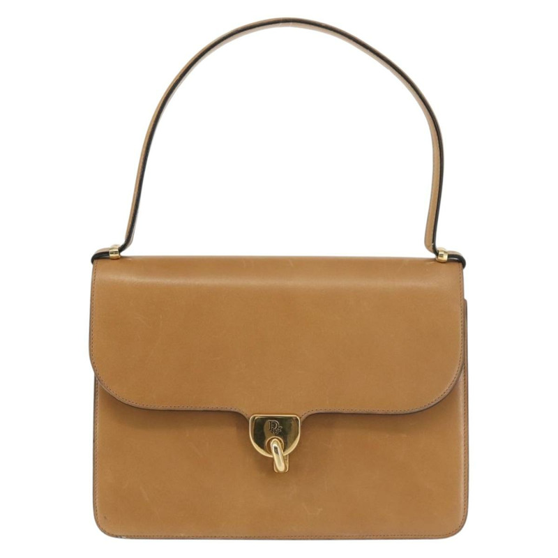 【日本直送】Christian Dior 皮革單背包 米色 金色 正品 BA6375-12