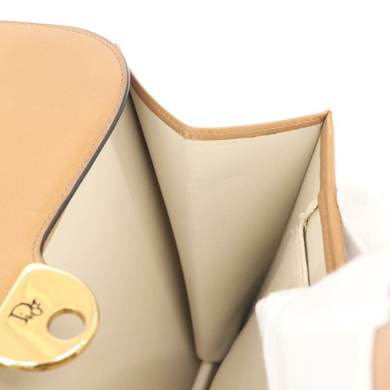 【日本直送】Christian Dior 皮革單背包 米色 金色 正品 BA6375-22