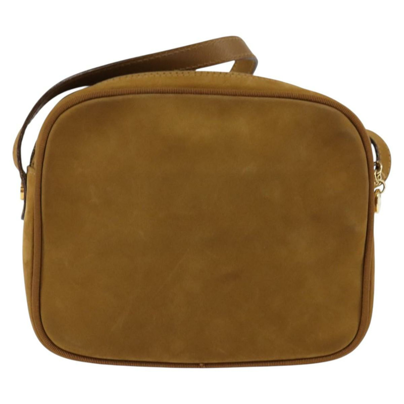 【日本直送】Salvatore Ferragamo Vala 單肩包 棕色金色麂皮 正品 BA6379-1