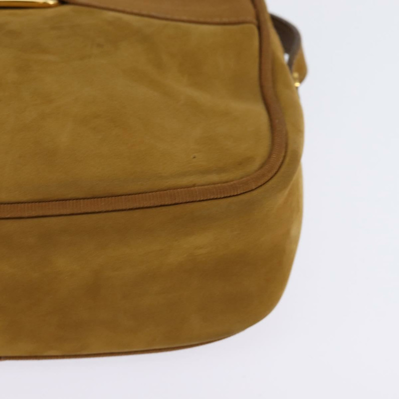 【日本直送】Salvatore Ferragamo Vala 單肩包 棕色金色麂皮 正品 BA6379-13