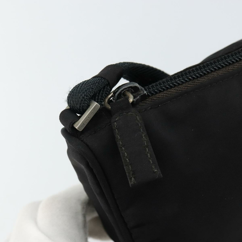 【日本直送】PRADA 尼龍黑色銀色配件包 Auth 145046-9