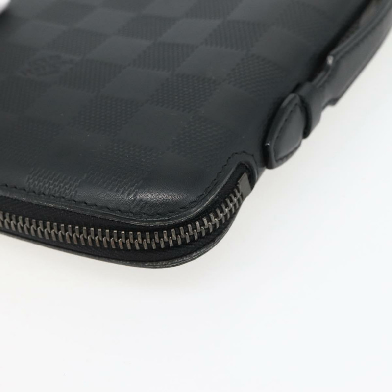 【日本直送】路易威登 Damier Infini Organizer Atholl 包 黑色 N41382 LV Auth BA6356-14