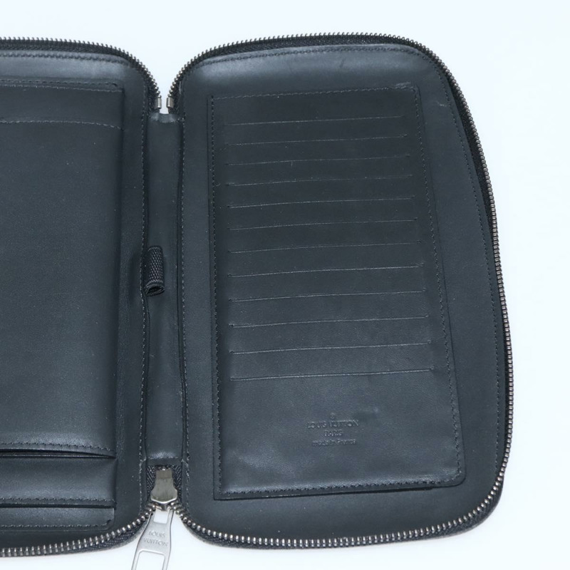 【日本直送】路易威登 Damier Infini Organizer Atholl 包 黑色 N41382 LV Auth BA6356-20