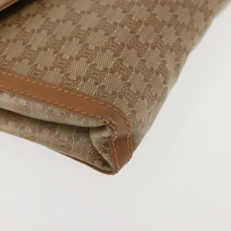 【日本直送】CELINE Macadam帆布肩背包 PVC 米色 金色 正品 144939-8