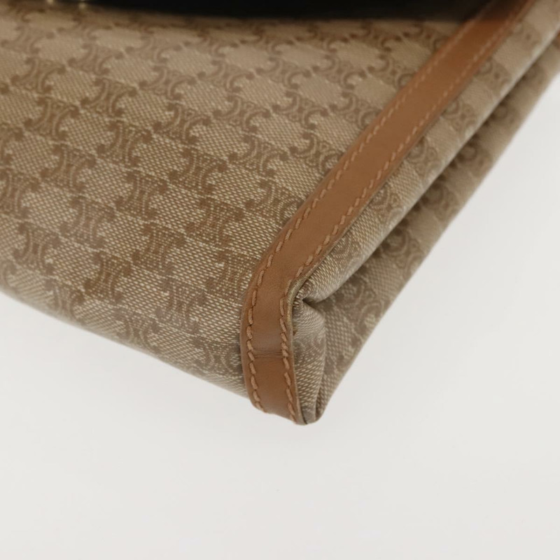 【日本直送】CELINE Macadam帆布肩背包 PVC 米色 金色 正品 144939-13