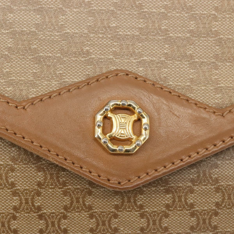 【日本直送】CELINE Macadam帆布肩背包 PVC 米色 金色 正品 144939-16