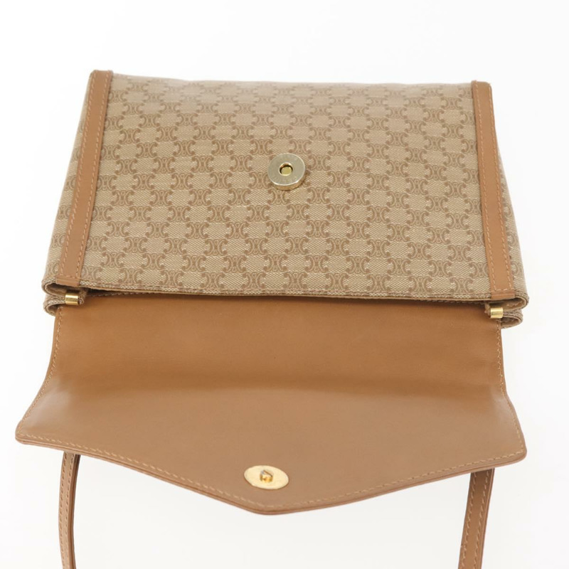 【日本直送】CELINE Macadam帆布肩背包 PVC 米色 金色 正品 144939-17