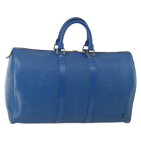 路易威登 Epi Keepall 45 波士頓包 藍色 M42975 LV 正品 144867