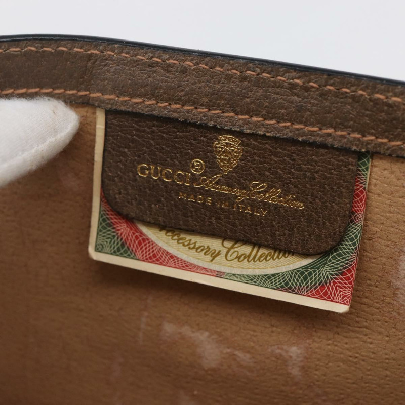 【日本直送】GUCCI GG Supreme Web Sherry Line 手拿包 PVC 米色 金色 89 01 006 正品 BA6443-8