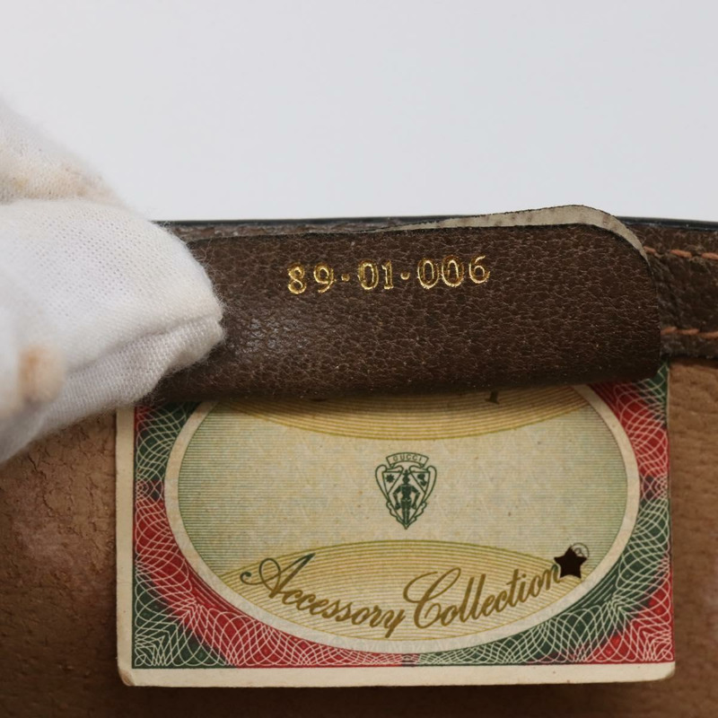 【日本直送】GUCCI GG Supreme Web Sherry Line 手拿包 PVC 米色 金色 89 01 006 正品 BA6443-11