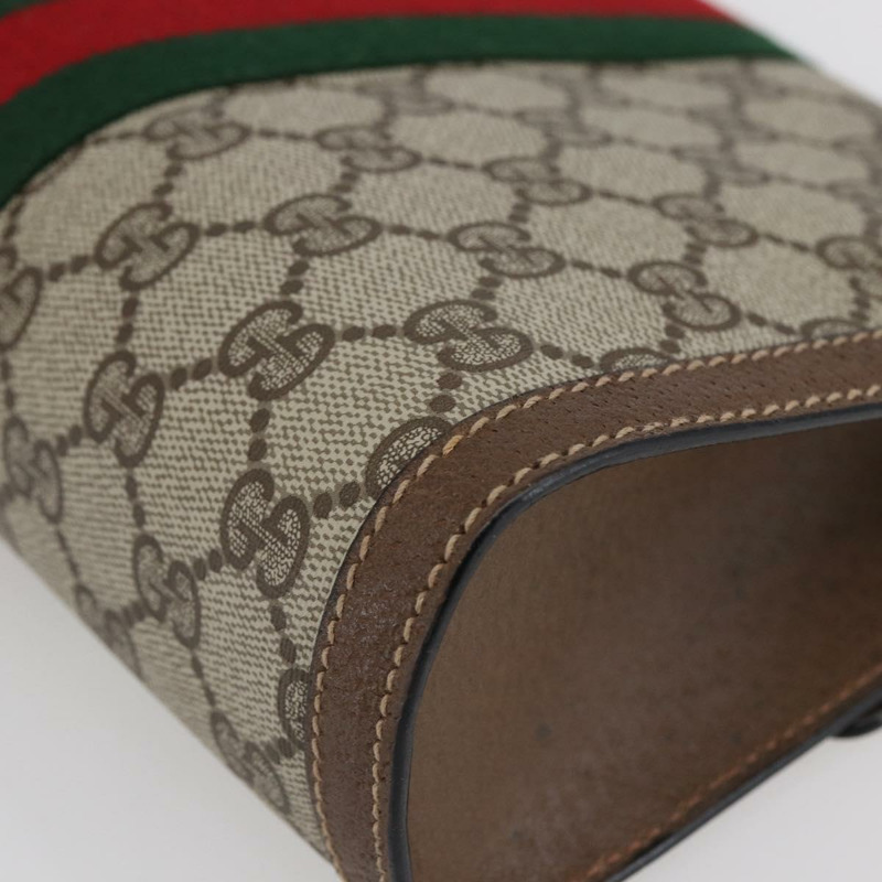 【日本直送】GUCCI GG Supreme Web Sherry Line 手拿包 PVC 米色 金色 89 01 006 正品 BA6443-14