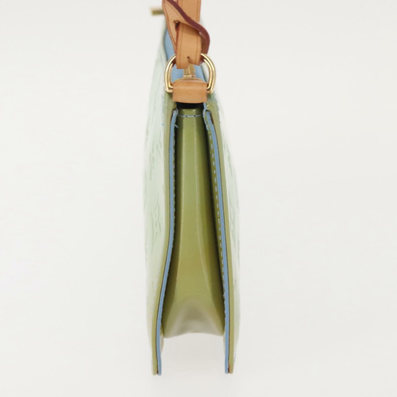 【日本直送】路易威登 Monogram Vernis Lexington 手拿包 淺藍色 M91011 LV Auth BA6411-2