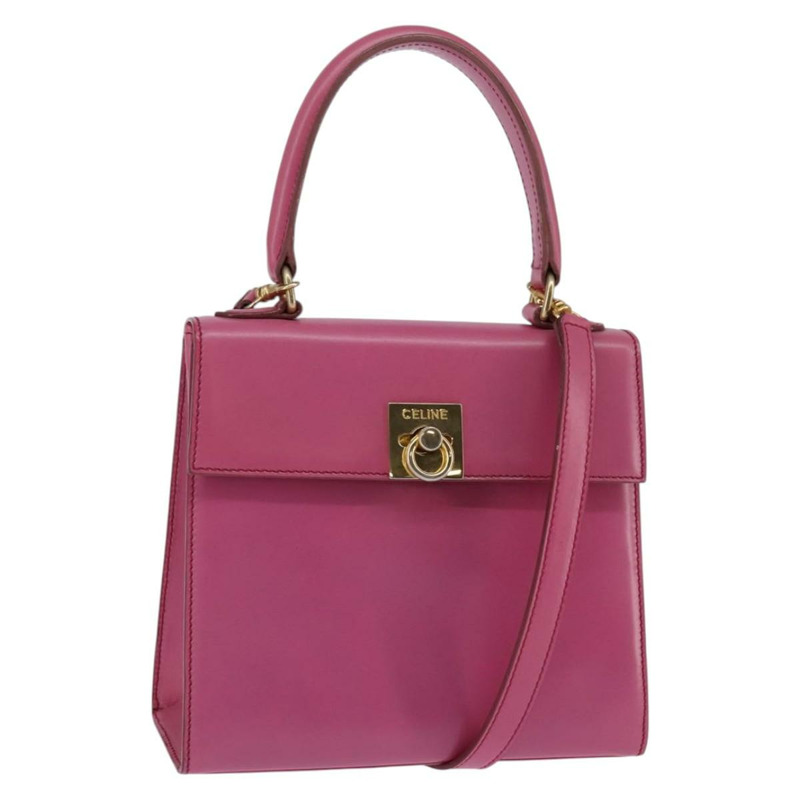 【日本直送】CELINE 手提包 皮革 兩用 粉金配色 正品 144871-0