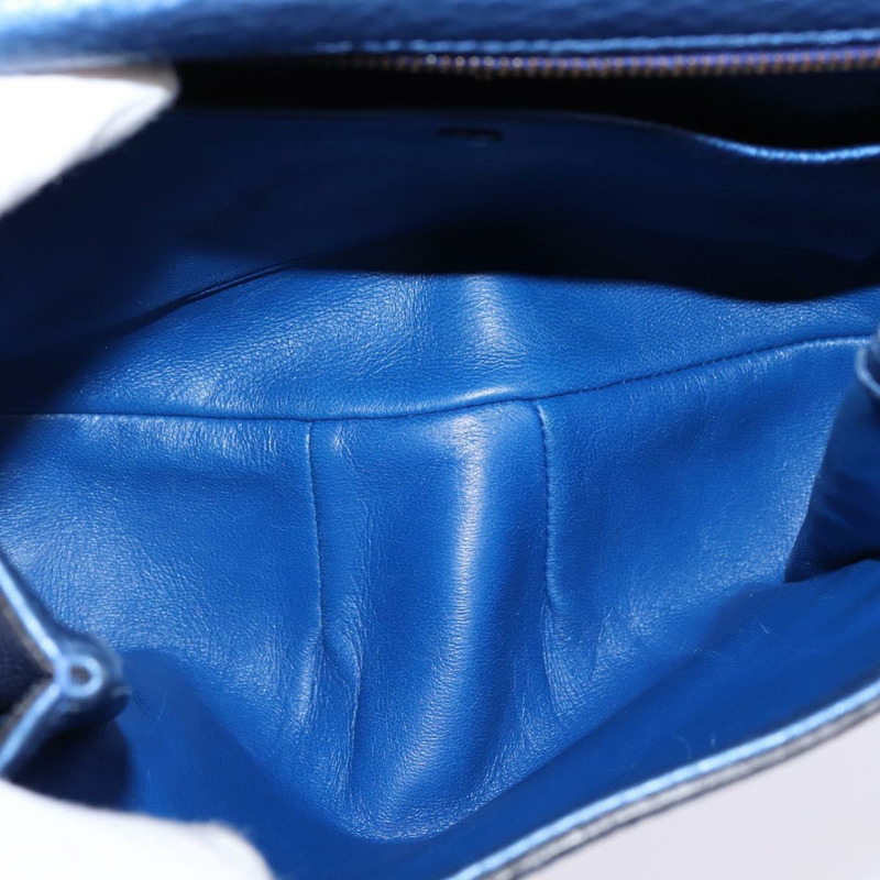 【日本直送】GUCCI 竹節肩背包 皮革 藍色 0525040 347101 正品 144873-10