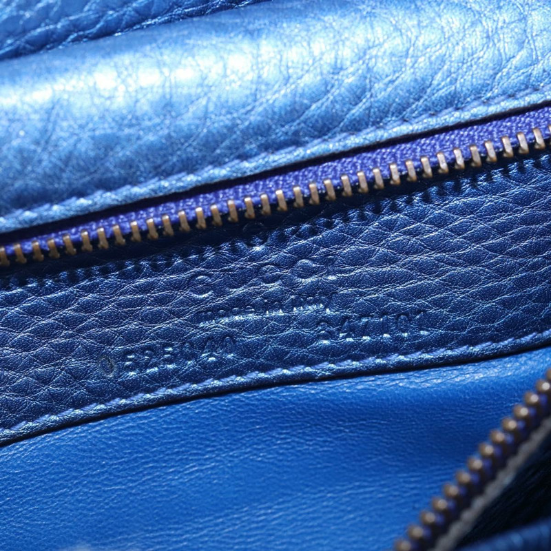 【日本直送】GUCCI 竹節肩背包 皮革 藍色 0525040 347101 正品 144873-11