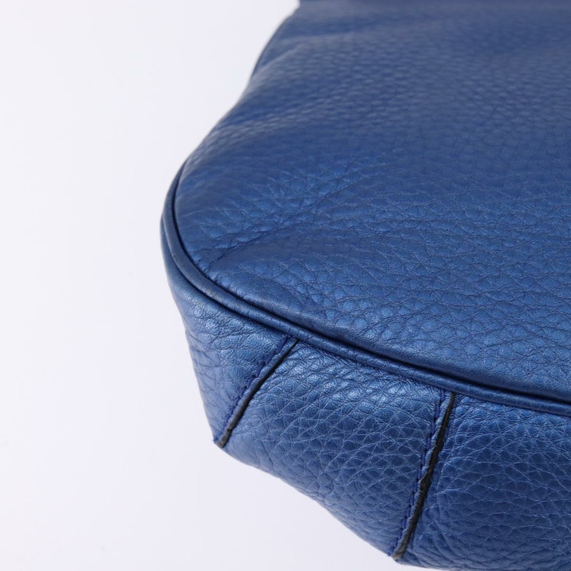 【日本直送】GUCCI 竹節肩背包 皮革 藍色 0525040 347101 正品 144873-14