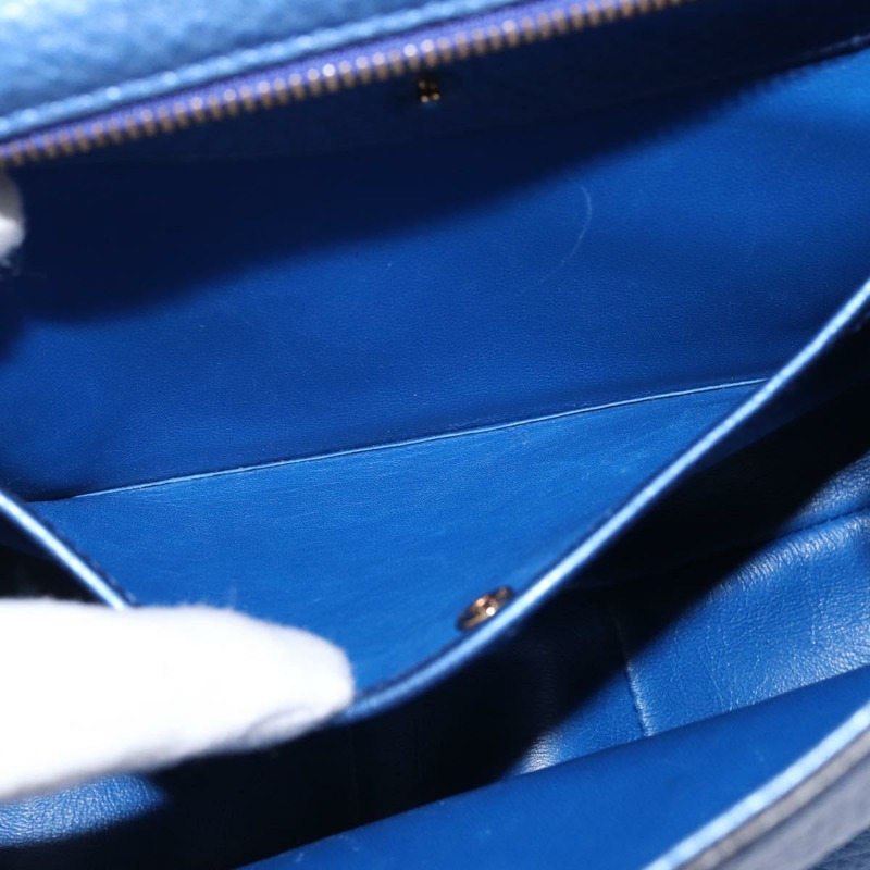 【日本直送】GUCCI 竹節肩背包 皮革 藍色 0525040 347101 正品 144873-20