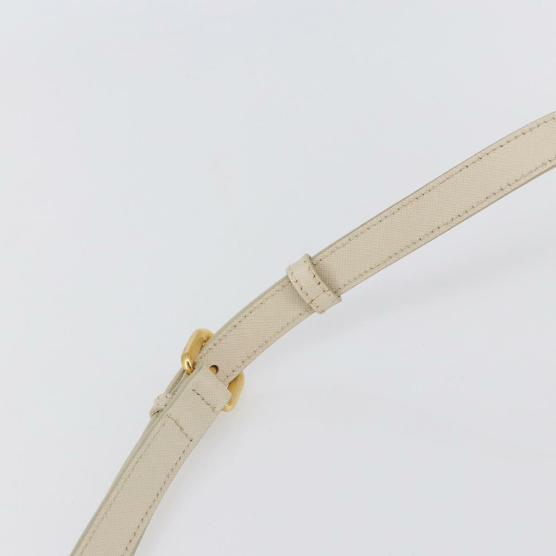 【日本直送】PRADA 尼龍皮革肩包 米色 金色 正品 145330-7