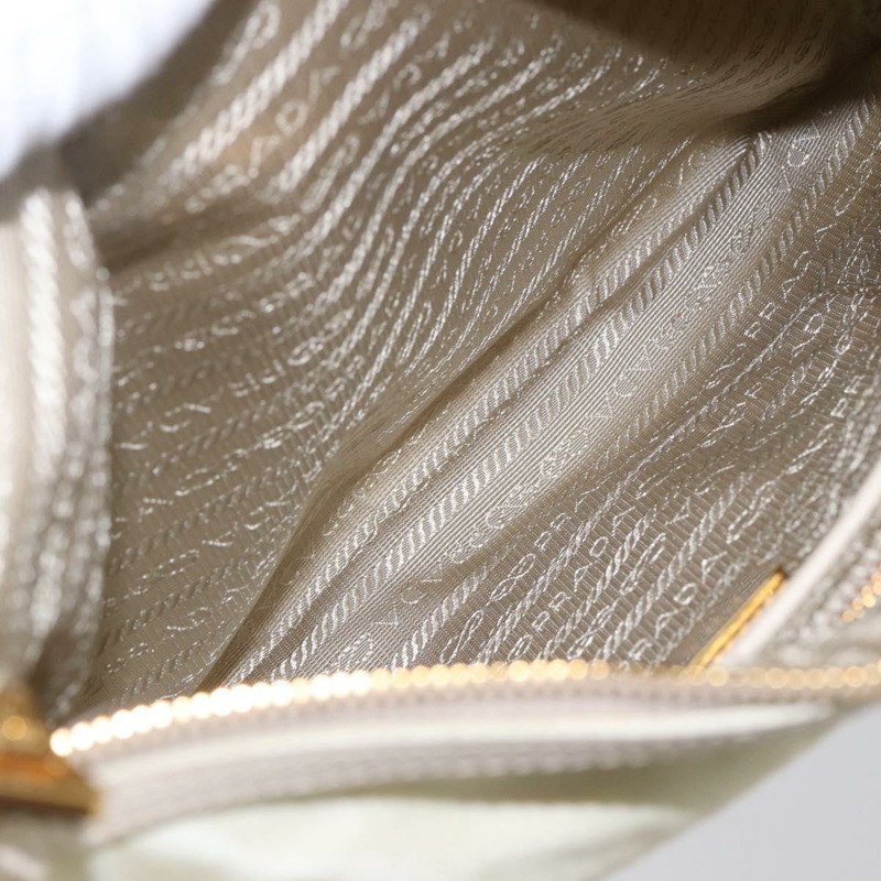 【日本直送】PRADA 尼龍皮革肩包 米色 金色 正品 145330-10