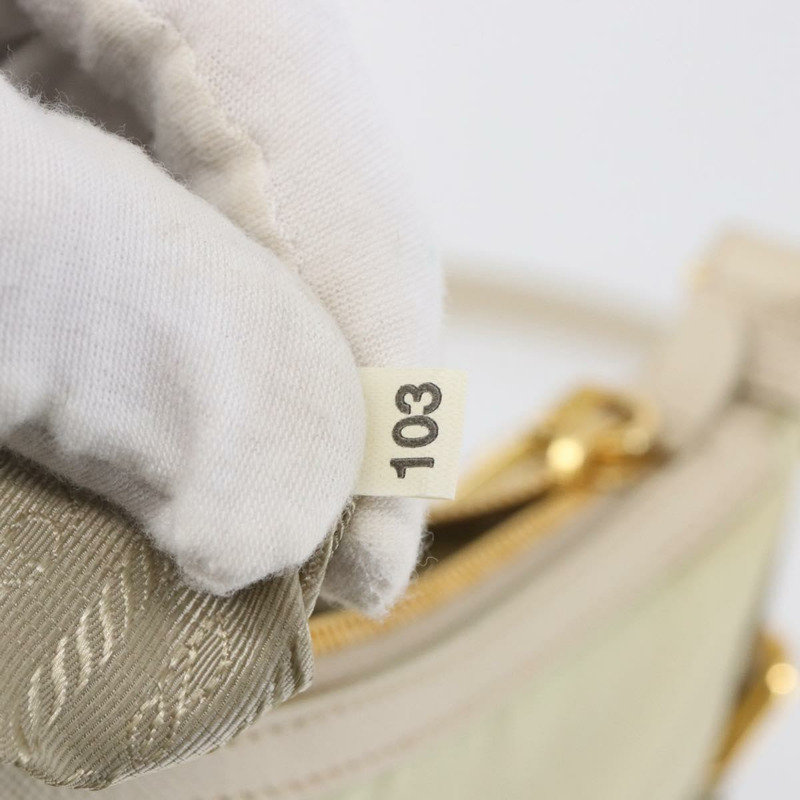 【日本直送】PRADA 尼龍皮革肩包 米色 金色 正品 145330-11