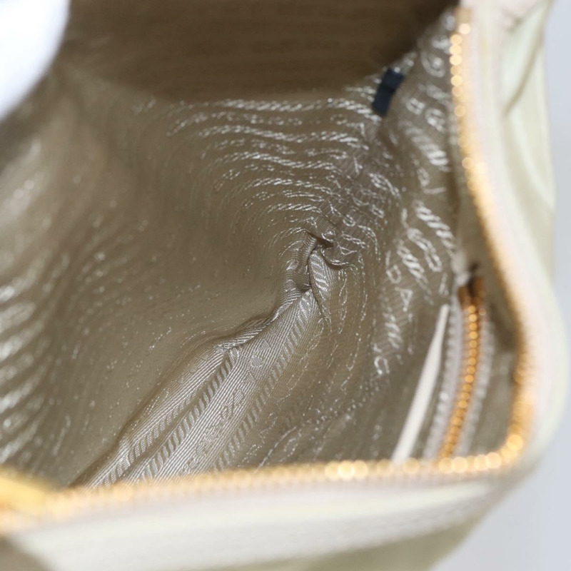 【日本直送】PRADA 尼龍皮革肩包 米色 金色 正品 145330-19