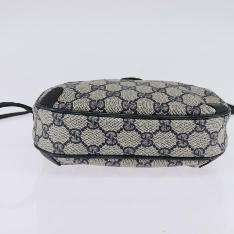 【日本直送】GUCCI GG Supreme Sherry Line 單肩包 PVC 海軍藍 金色 89 02 066 正品 145357-4