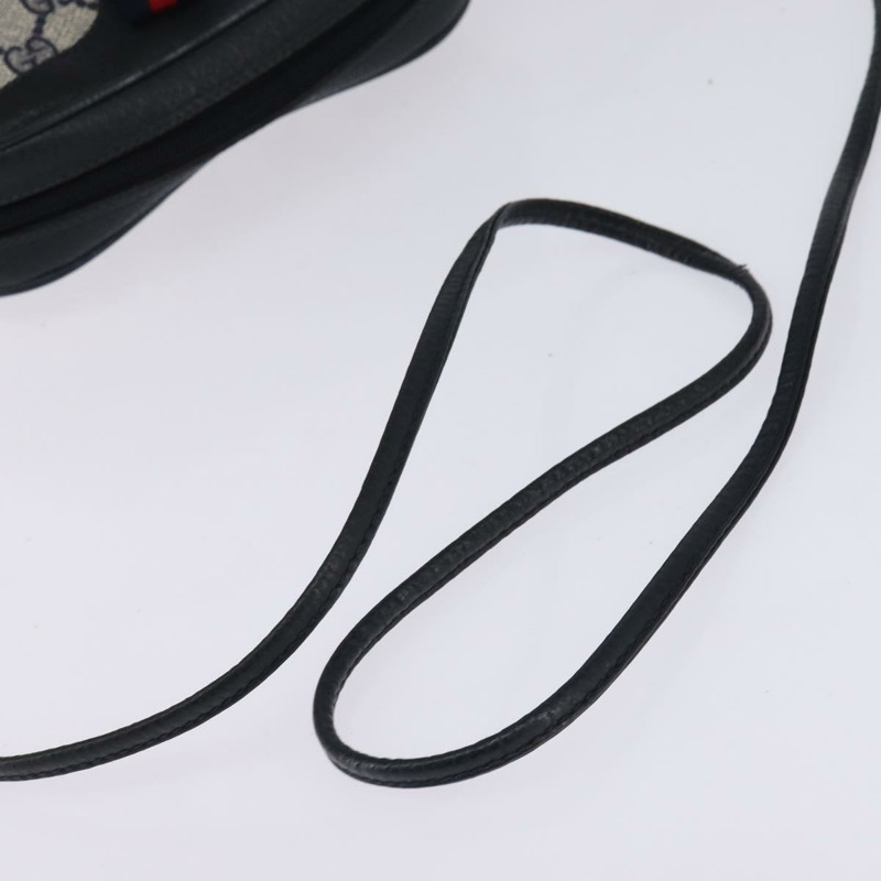 【日本直送】GUCCI GG Supreme Sherry Line 單肩包 PVC 海軍藍 金色 89 02 066 正品 145357-6