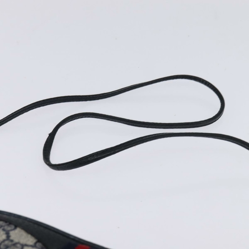 【日本直送】GUCCI GG Supreme Sherry Line 單肩包 PVC 海軍藍 金色 89 02 066 正品 145357-7