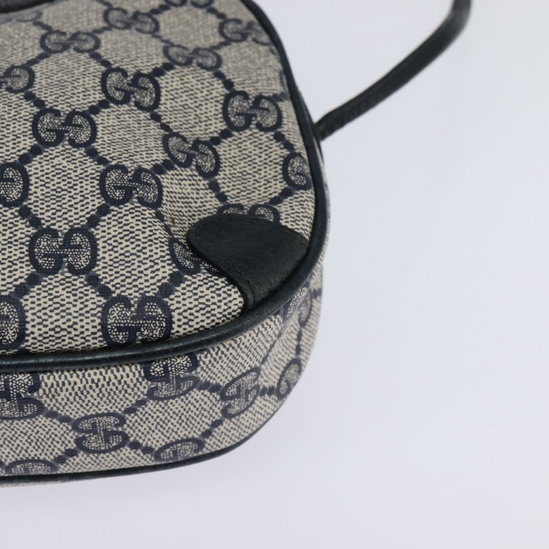 【日本直送】GUCCI GG Supreme Sherry Line 單肩包 PVC 海軍藍 金色 89 02 066 正品 145357-13