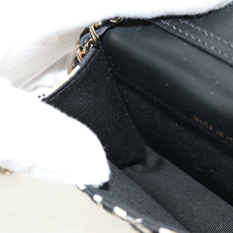 【日本直送】香奈兒鏈條方格紋絎縫手提包，緞面米色，金色雙C標誌，貨號145708A-22