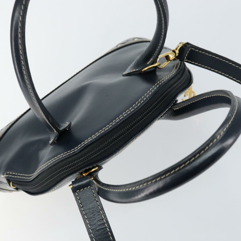 【日本直送】SAINT LAURENT Y 字形圖案手提包 皮革 2way Navy Gold Auth sw1605-5